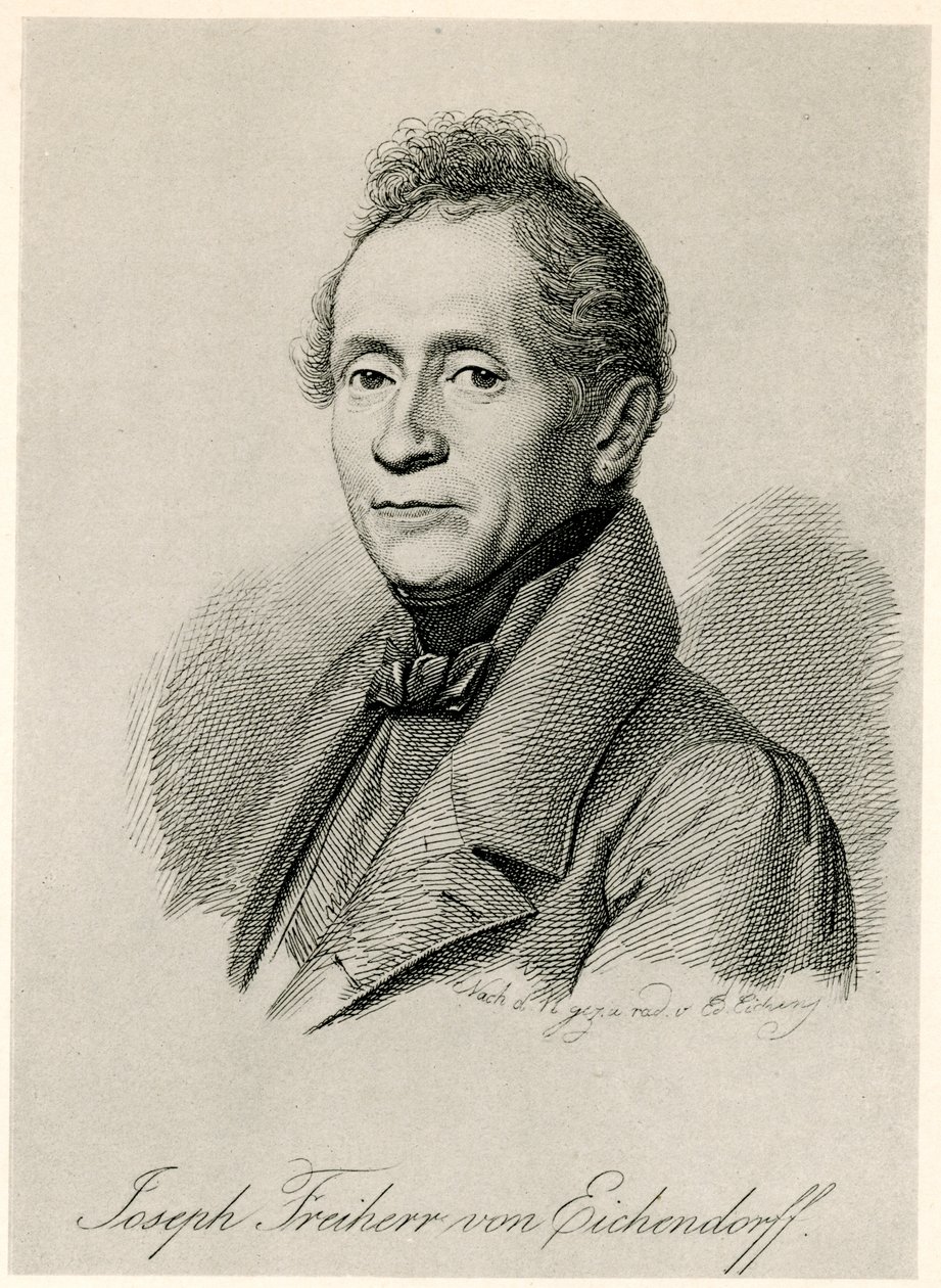 Joseph Freiherr von Eichendorff, 1884-90 (fototipo) de German School