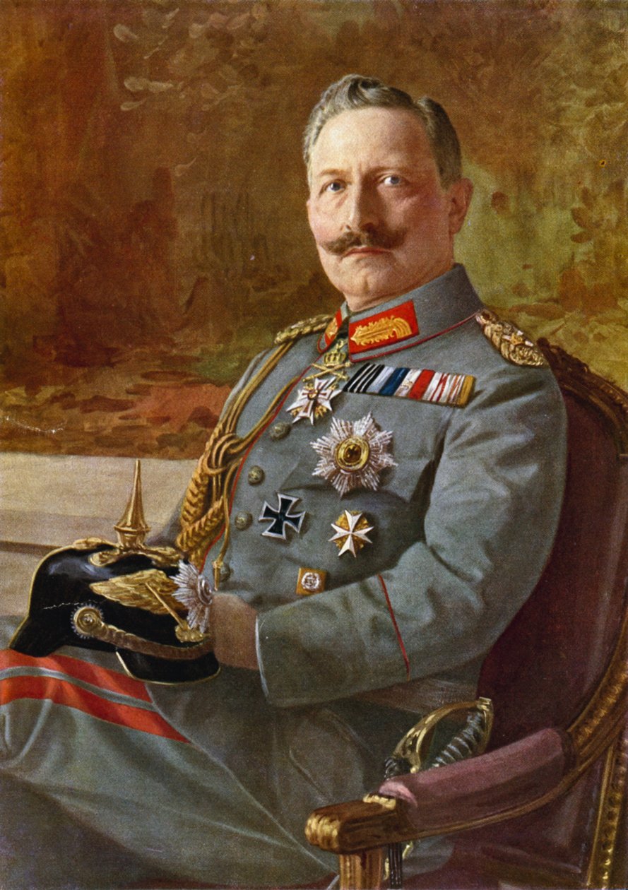 Kaiser Wilhelm II (litografia a cores) de German School