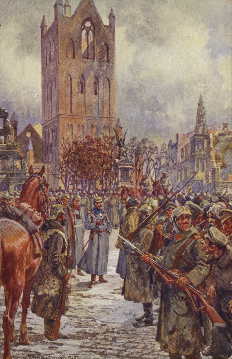 Kaiser Wilhelm II em Lyck (Elk), Polónia, Primeira Guerra Mundial de German School