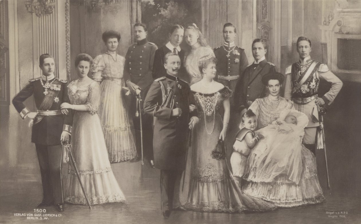 Kaiser Wilhelm II da Alemanha e sua família de German School