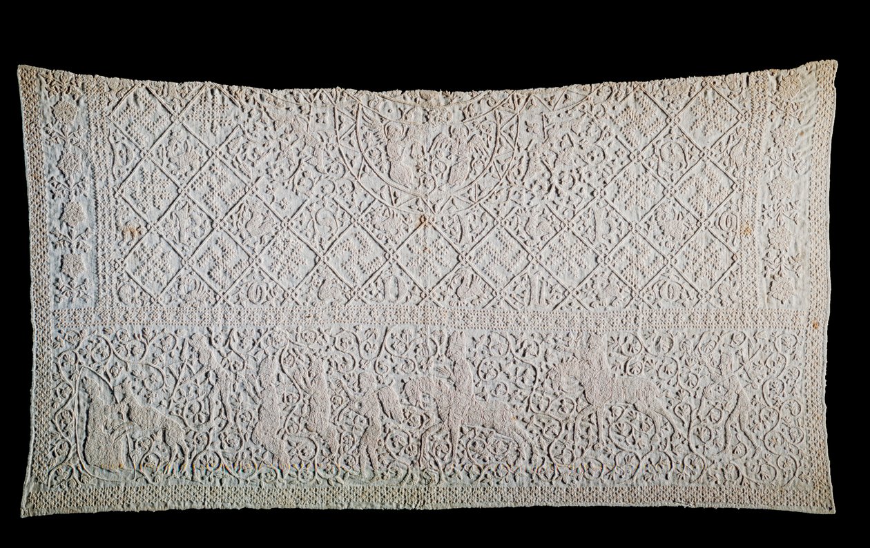 Capa de púlpito (bordado de linho em linho tecido simples) de German School