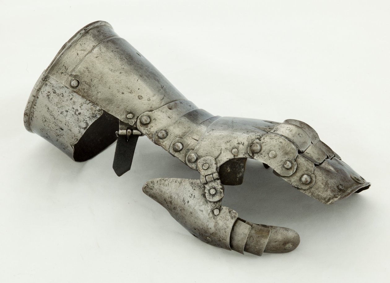 Manopla esquerda, c.1490-1510 (aço e couro) de German School