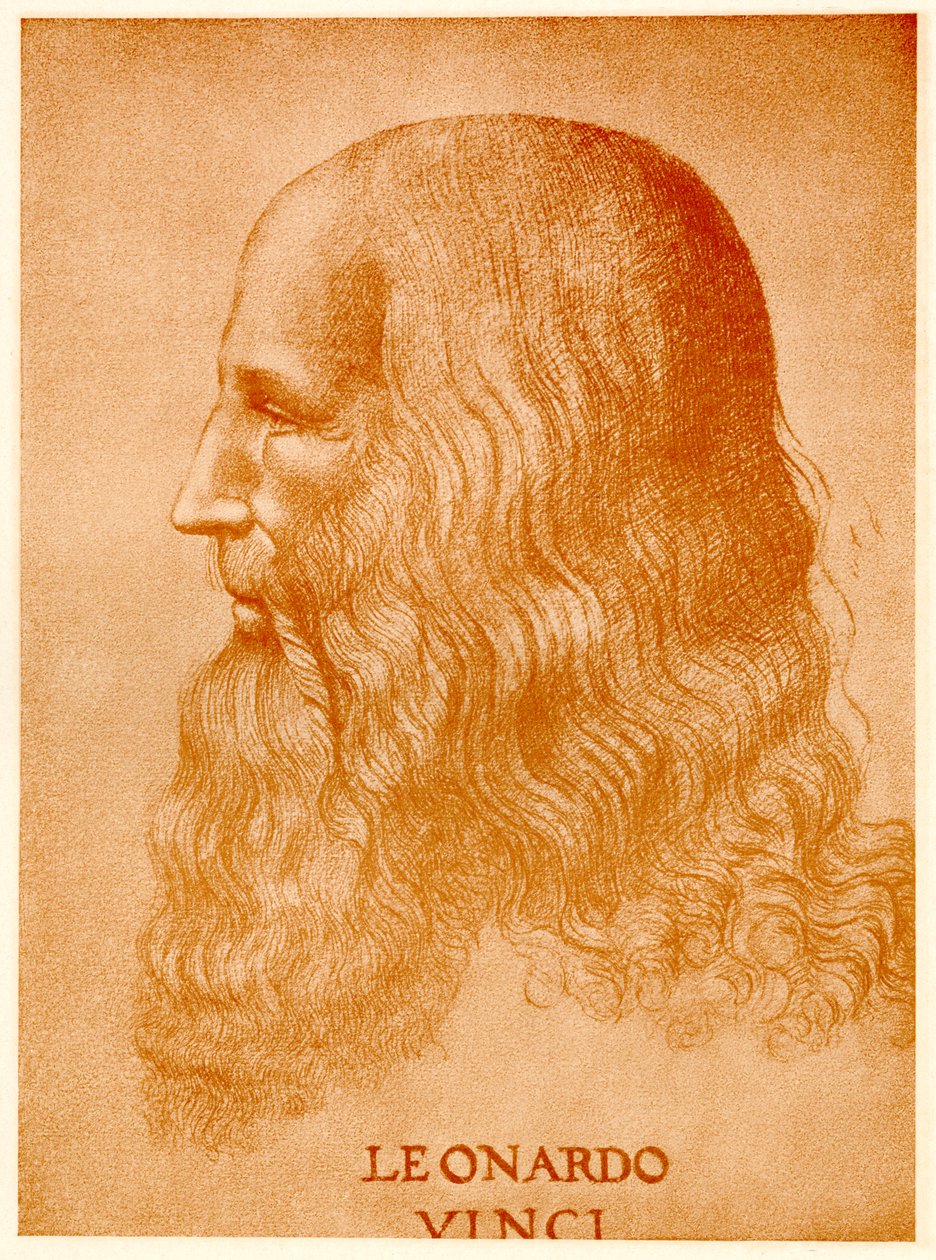 Leonardo da Vinci, 1884-90 (fototipo) de German School