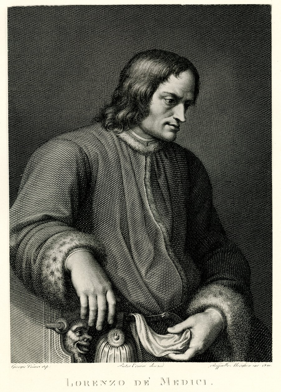 Lorenzo de Medici, 1884-90 (fototipo) de German School