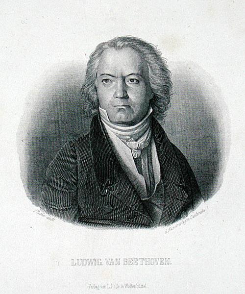 Lugwig van Beethoven (1770-1827) (gravura) de German School
