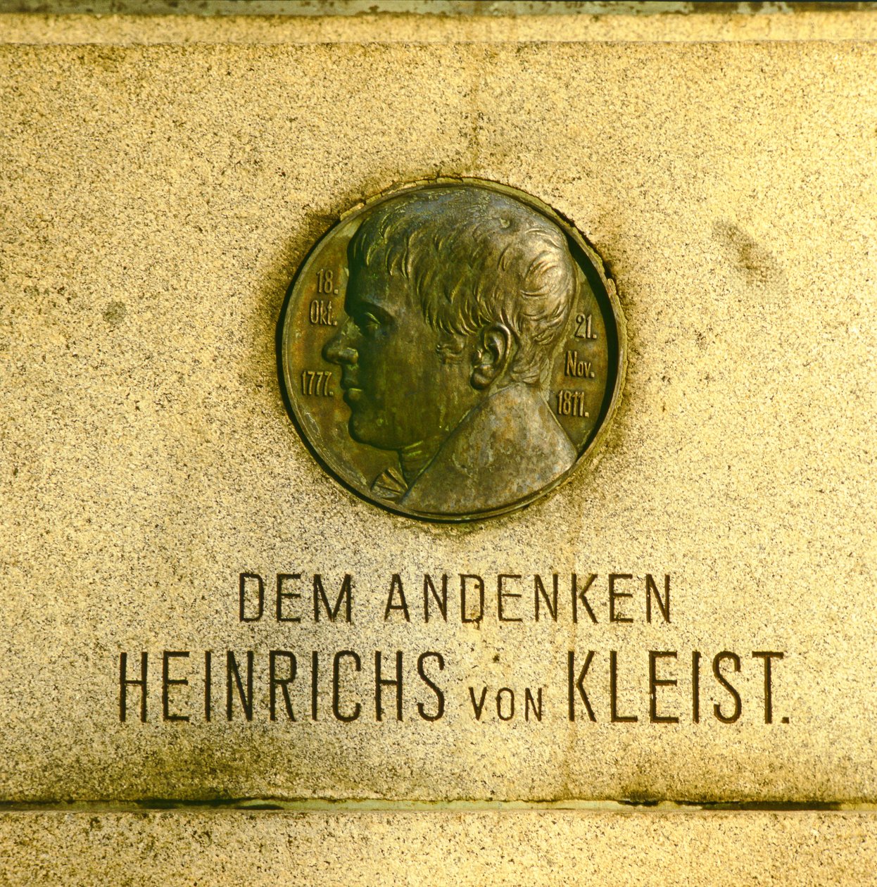 Medalhão do monumento a Heinrich von Kleist (1771-1811) (bronze) de German School