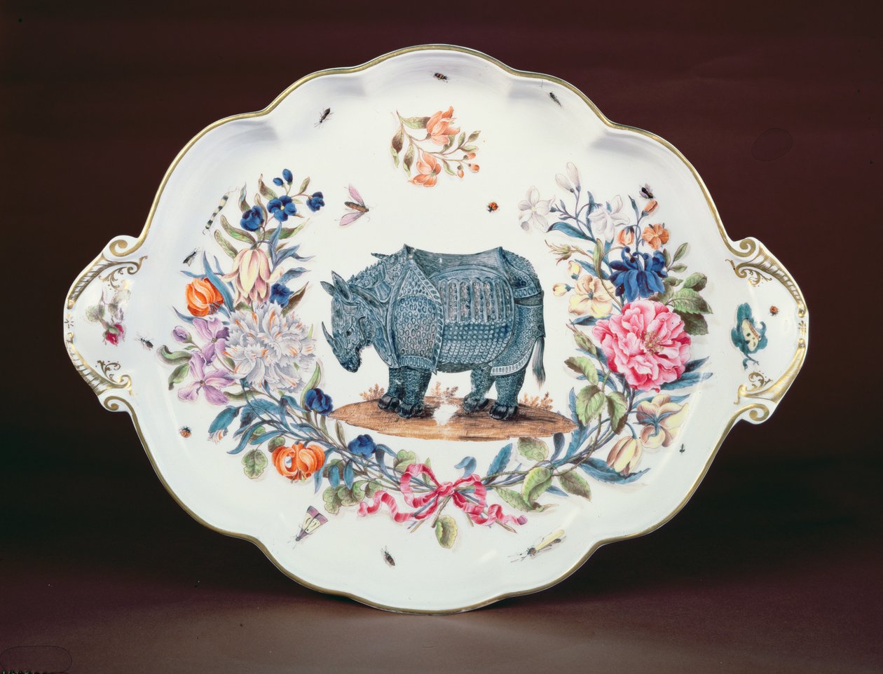 Meissen representa a peça central do serviço Northumberland, c.1745 (porcelana) de German School