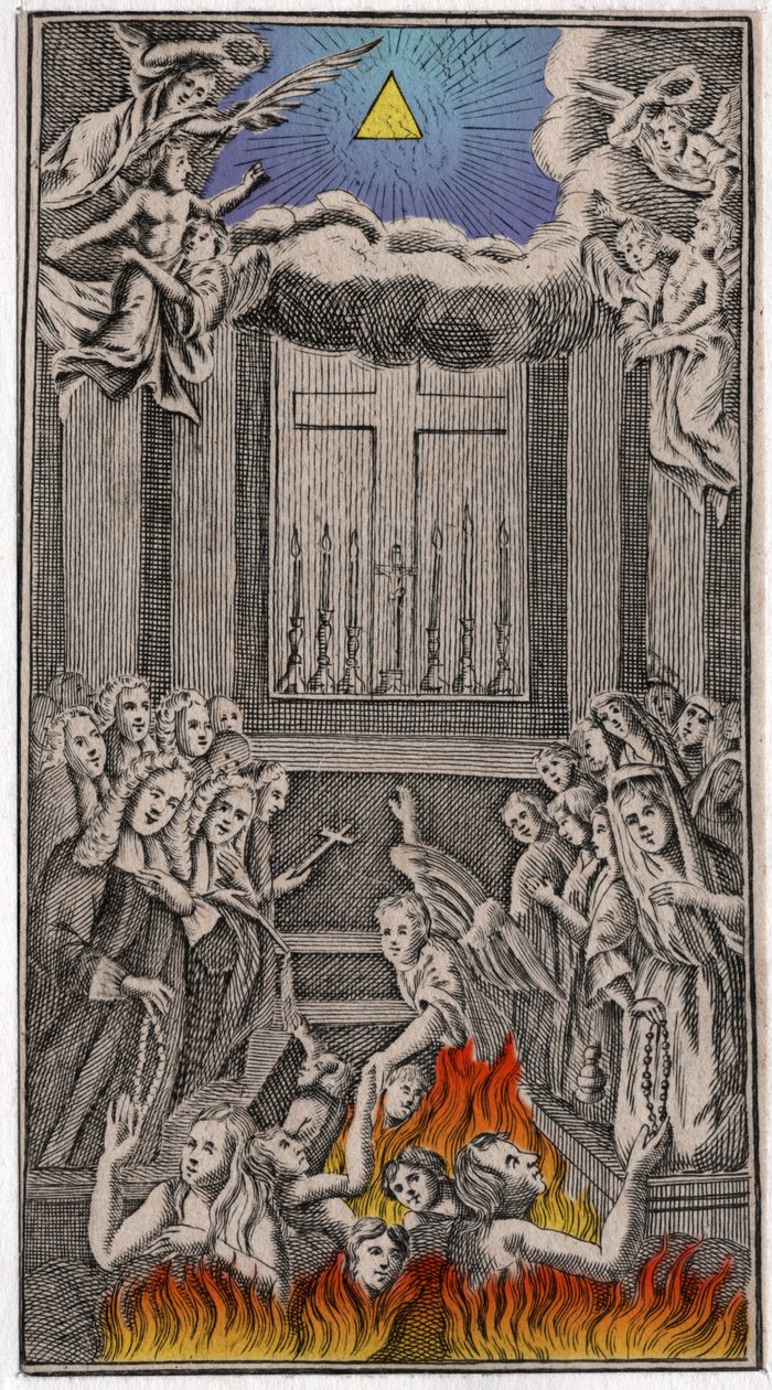 Messe no templo. (Gravura de German School