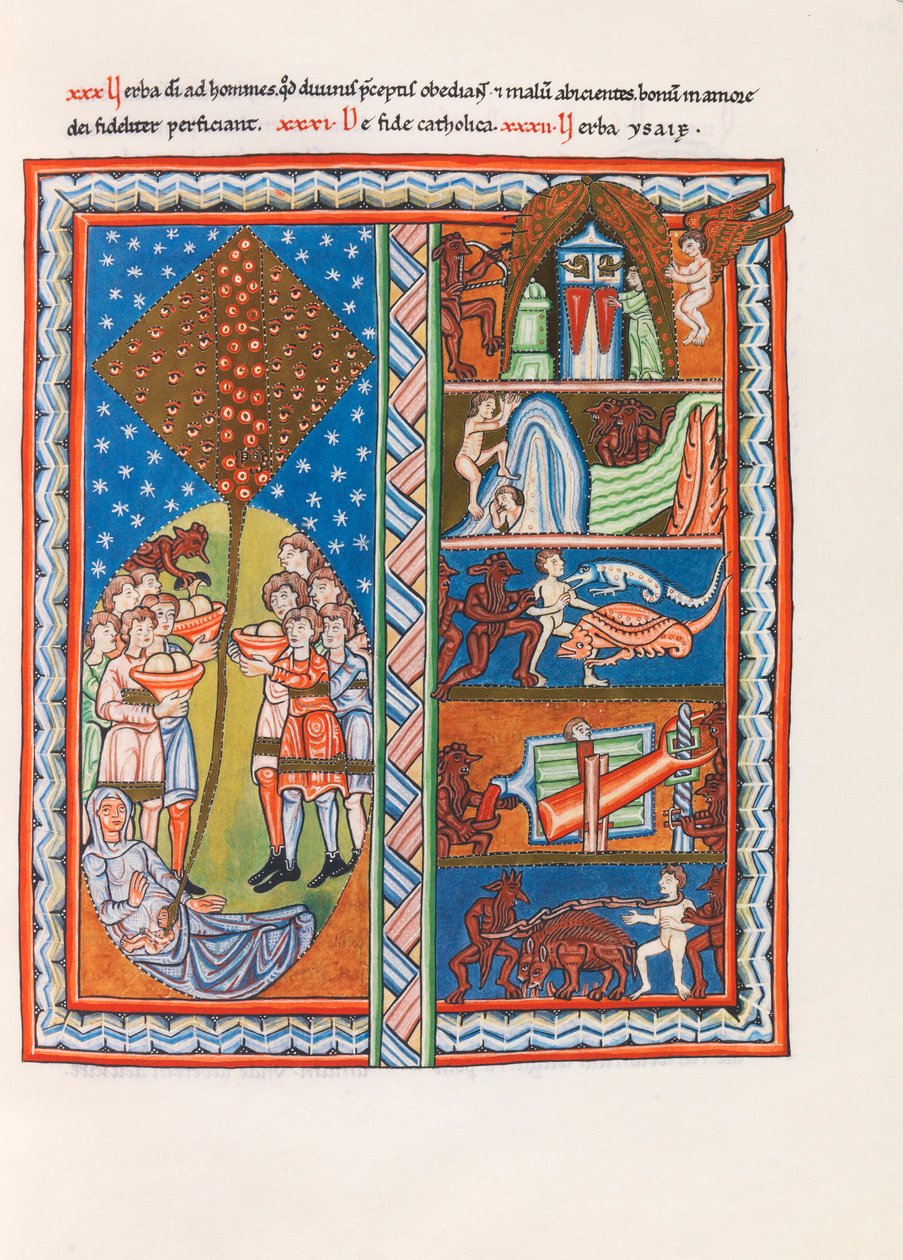 Miniatura de Liber Scivias por Hildegard de Bingen, c. 1175 (facsimile) de German School