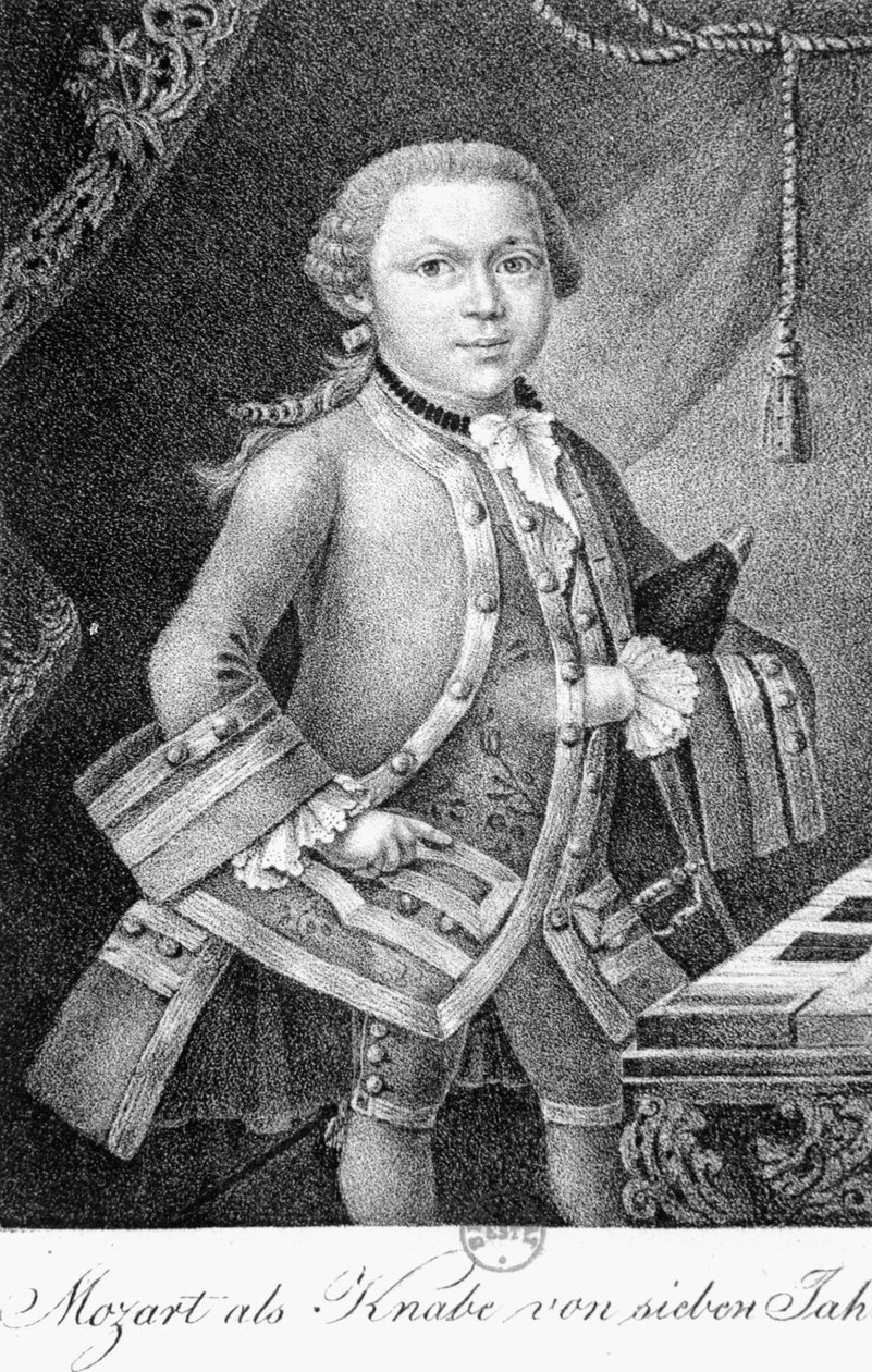 Mozart como um menino de 7 de German School