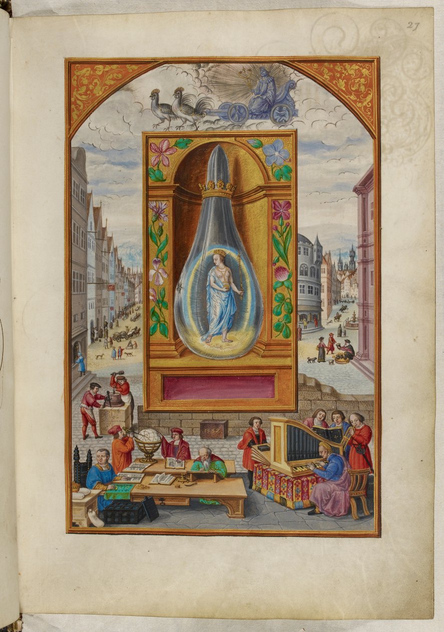 Sra. Harley 3469, f.27 Uma rainha num frasco, o Quarto Tratado, de 