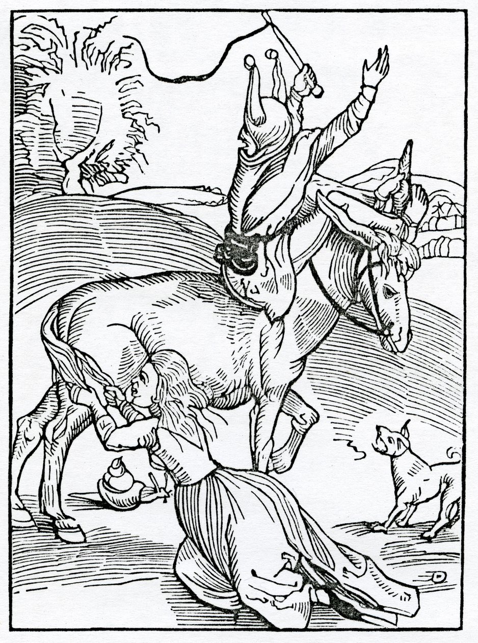 De grande repercussão, procedynge of small occasyon, ilustração da tradução inglesa de Alexander Barclay de &39;The Ship of Fools&39;, de uma edição publicada em 1874 de German School