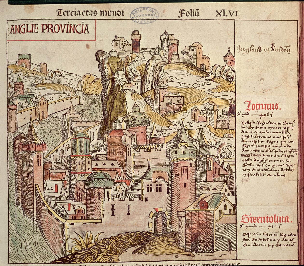 Velha Londres, do Nuremberg Chronicle por Hartmann Schedel (1440-1514) 1493 de German School