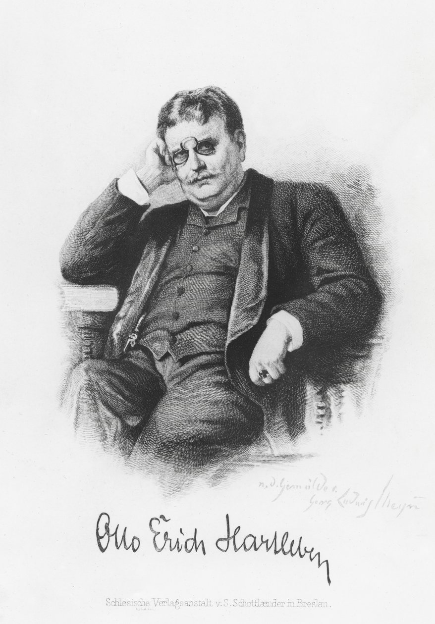 Otto Erich Hartleben (gravura) de German School