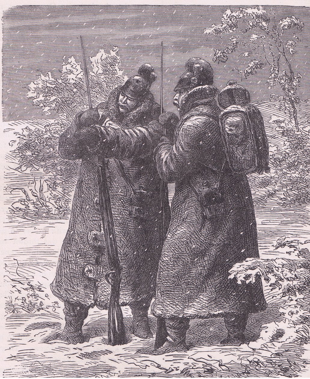 Outpost in the snow, Cassells History of the War between France and Germany publicado por Cassell and Company Limited, c.1890 (litho) de German School