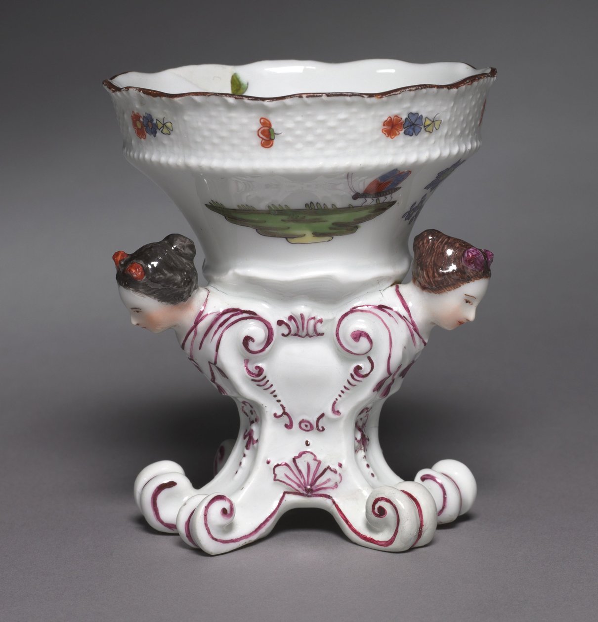Par de Sais da Sulkowsky Service, fabricante Meissen Porcelain Factory, Alemanha, 1735-1756 de German School