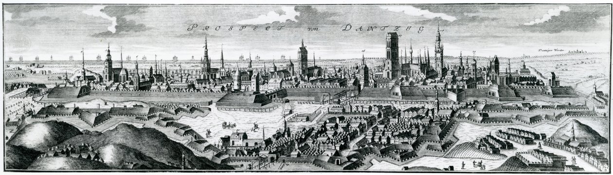 Vista panorâmica de Danzig (Gdansk) de German School
