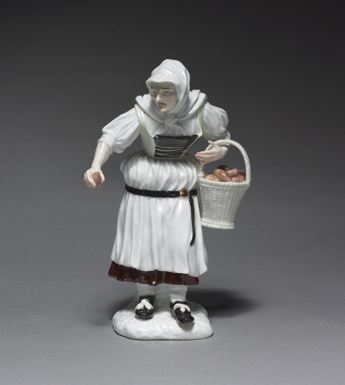 Mulher camponesa, fabricante Meissen Porcelain Factory, Alemanha, modelada por Johann Joachim Kändler de German School