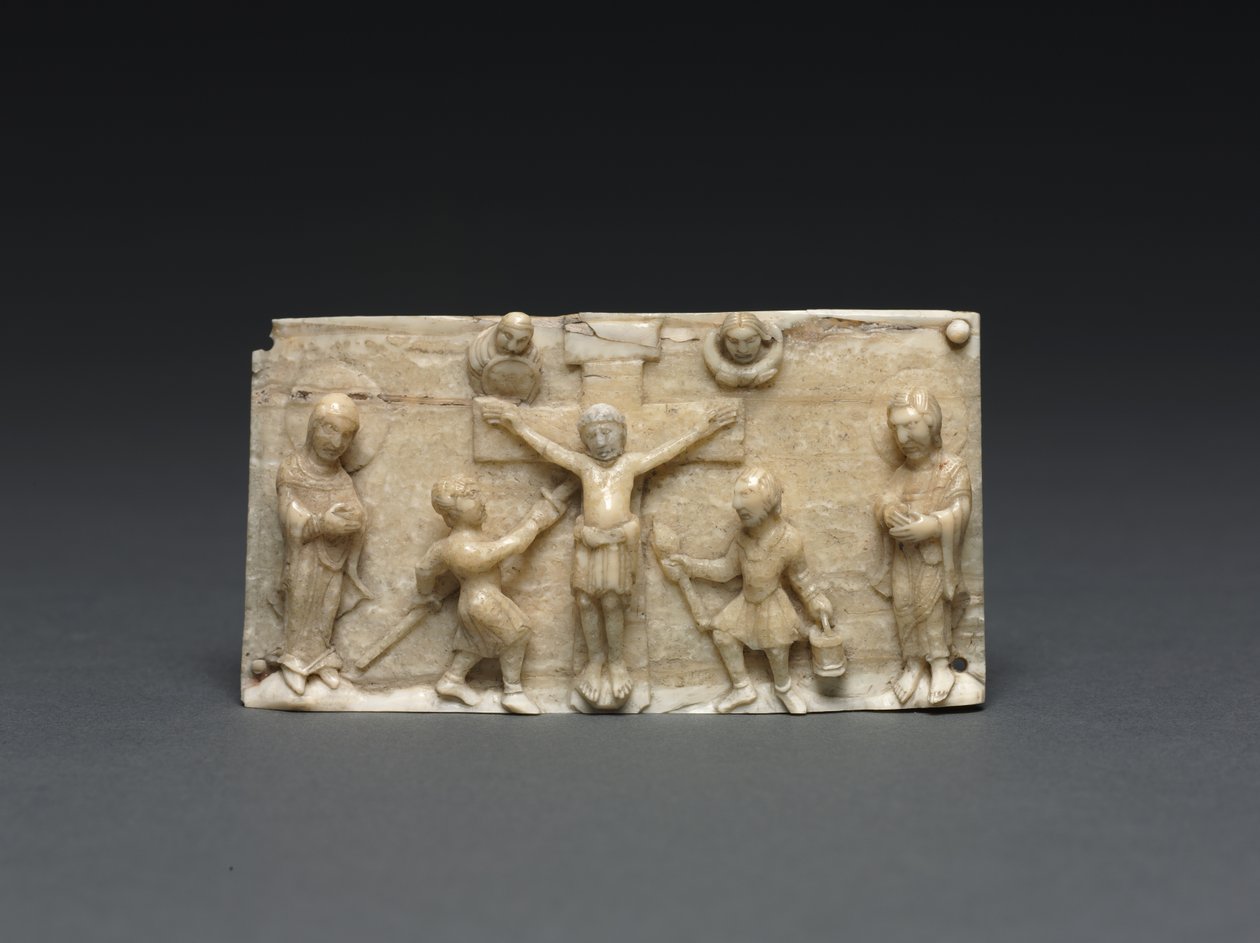 Placa de um altar portátil: A crucificação, Vale do Baixo Reno, 1050-1100 de German School