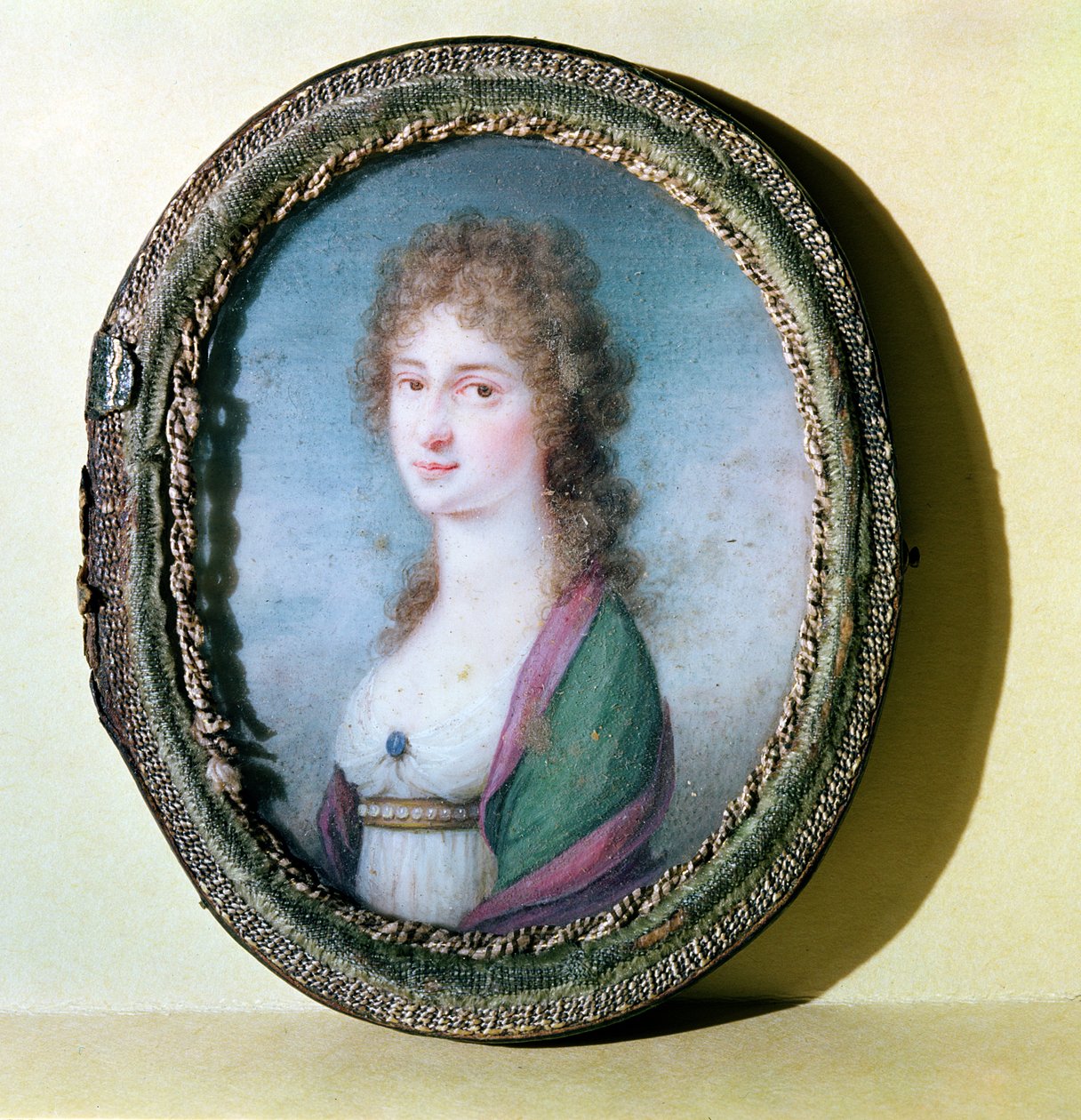 Miniatura do retrato da condessa Marie Erdody (1779-1837) (wc em marfim) de German School