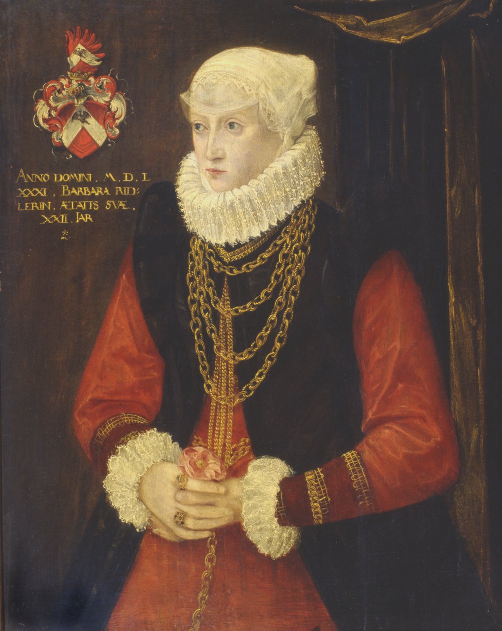 Retrato de Barbara Ridler, 1581 de German School