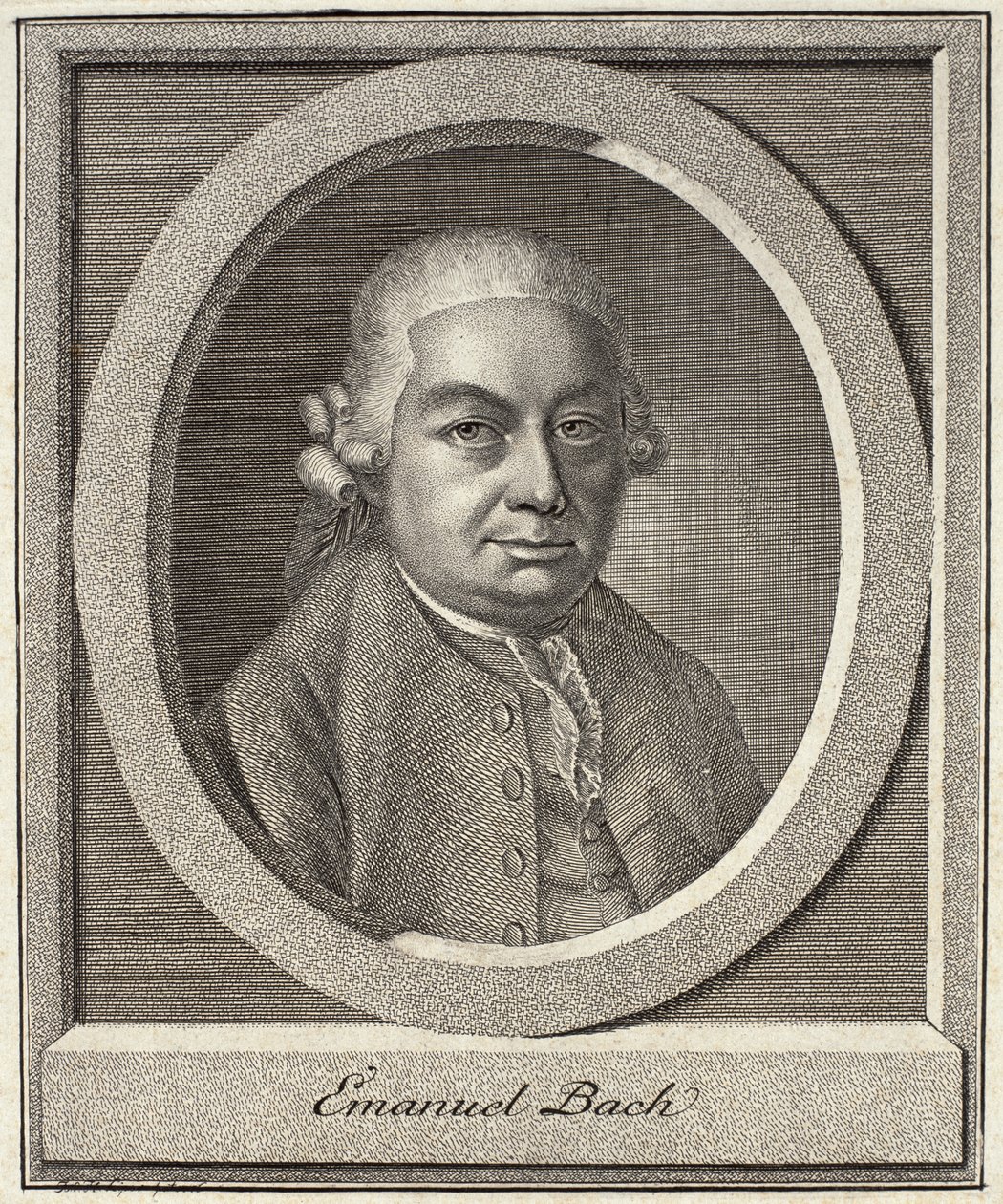 Retrato de Carl Philipp Emanuel Bach (1714-88) de German School