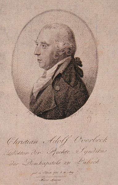 Retrato de Christian Adolf Overbeck (1755-1821) (gravura) de German School