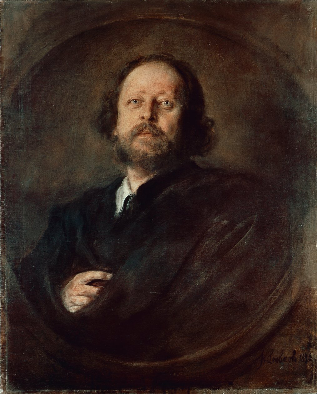 Retrato do escritor alemão Paul Johann Ludwig von Heyse de German School