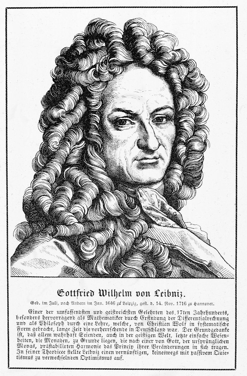 Retrato de Gottfried Wilhelm Leibniz (1646-1716) de German School