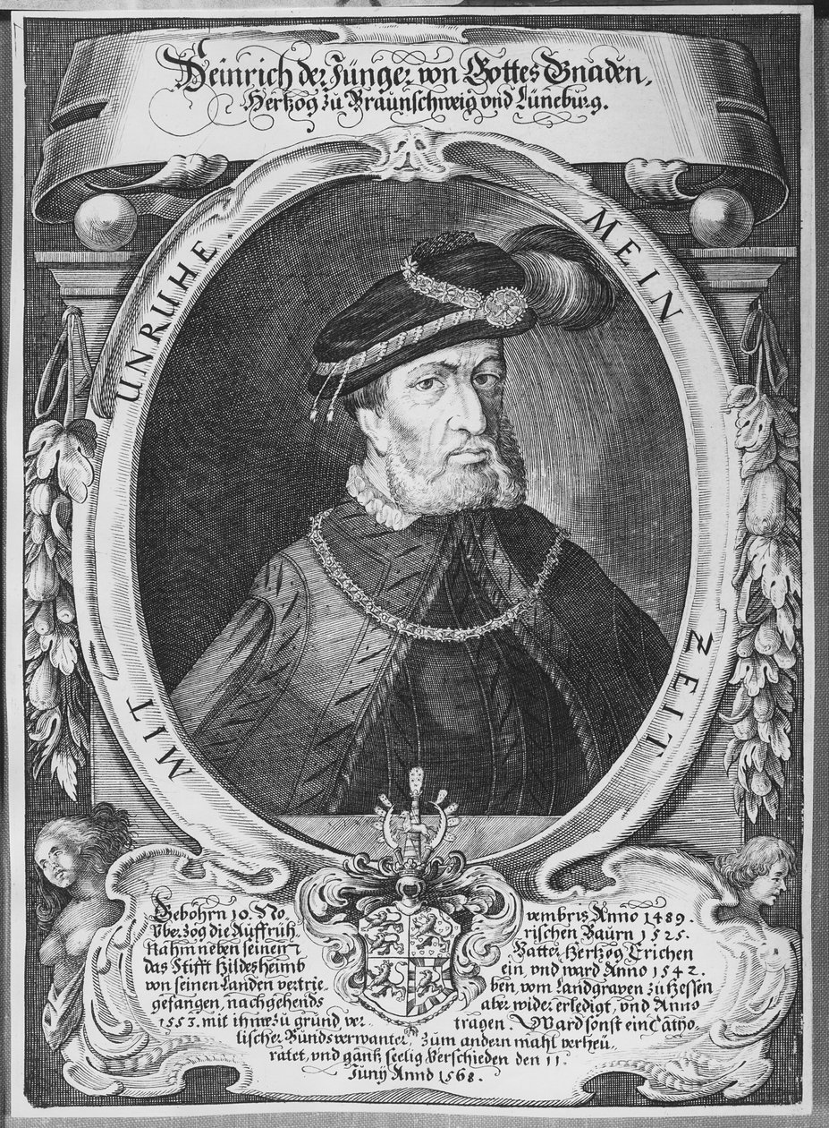 Retrato de Henry the Younger (1489-1568), Duque de Brunswick e Luneburg de German School
