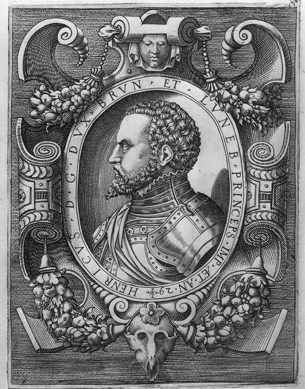 Retrato de Henrique, o Jovem (1489-1568), Duque de Brunswick e Luneburg, 1529 de German School