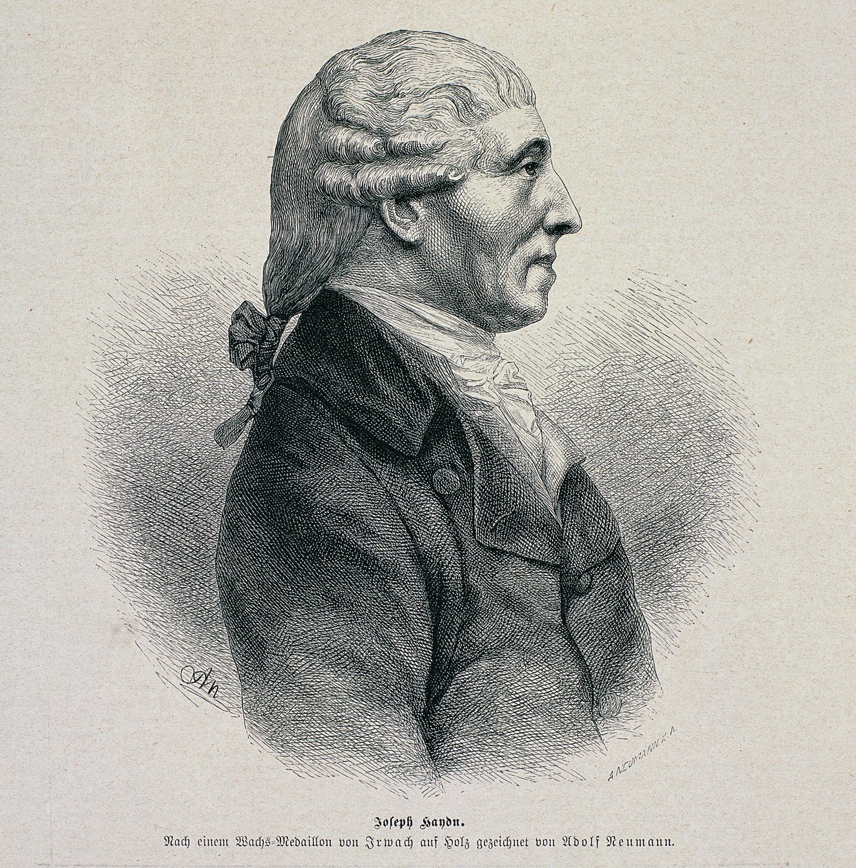 Retrato de Joseph Haydn (1732-1809) de German School