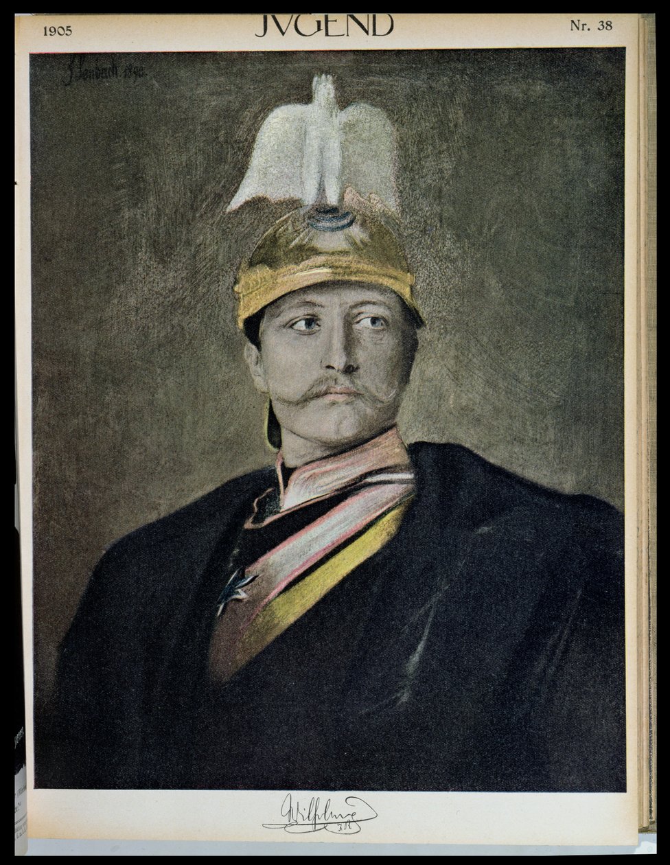 Retrato do Imperador Wilhelm II (1859-1941) de Jugend, 1905 de German School