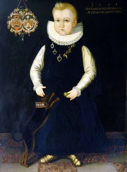 Retrato de Maximilian Eisenreich, 3 anos de idade de German School