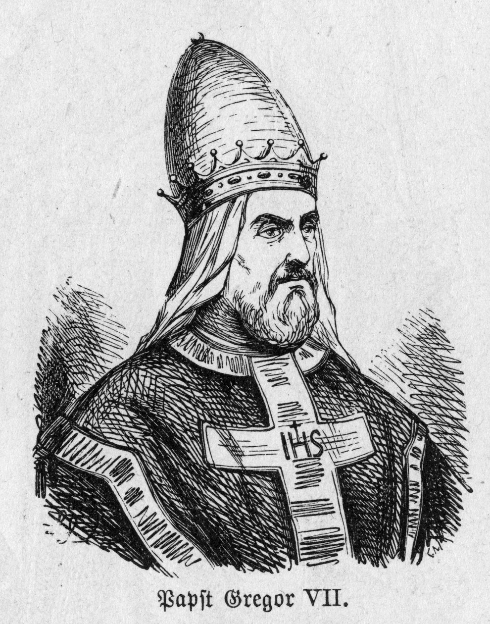 Retrato do Papa Gregoire VII (Hildebrand de German School