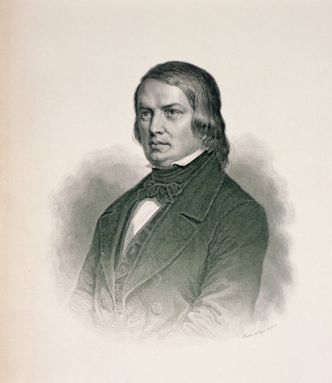 Retrato de Robert Schumann (1810-56) de German School