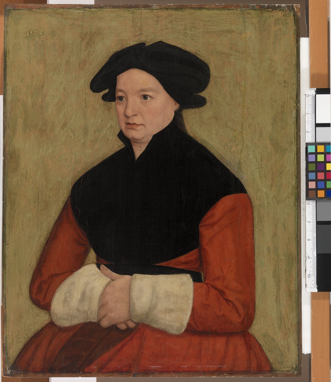 Retrato de uma mulher, 1578 de German School