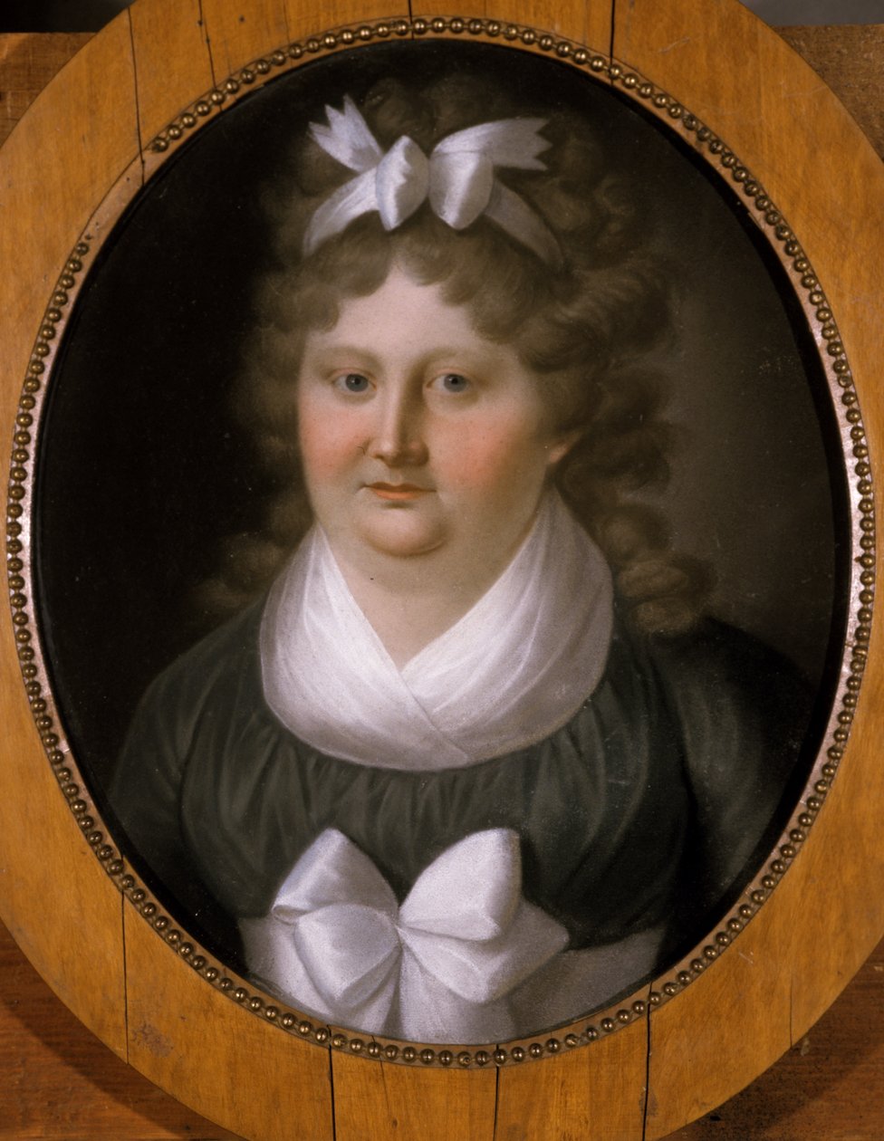 Retrato, de, um, mulher, com, um, fita, em, dela, cabelo de German School