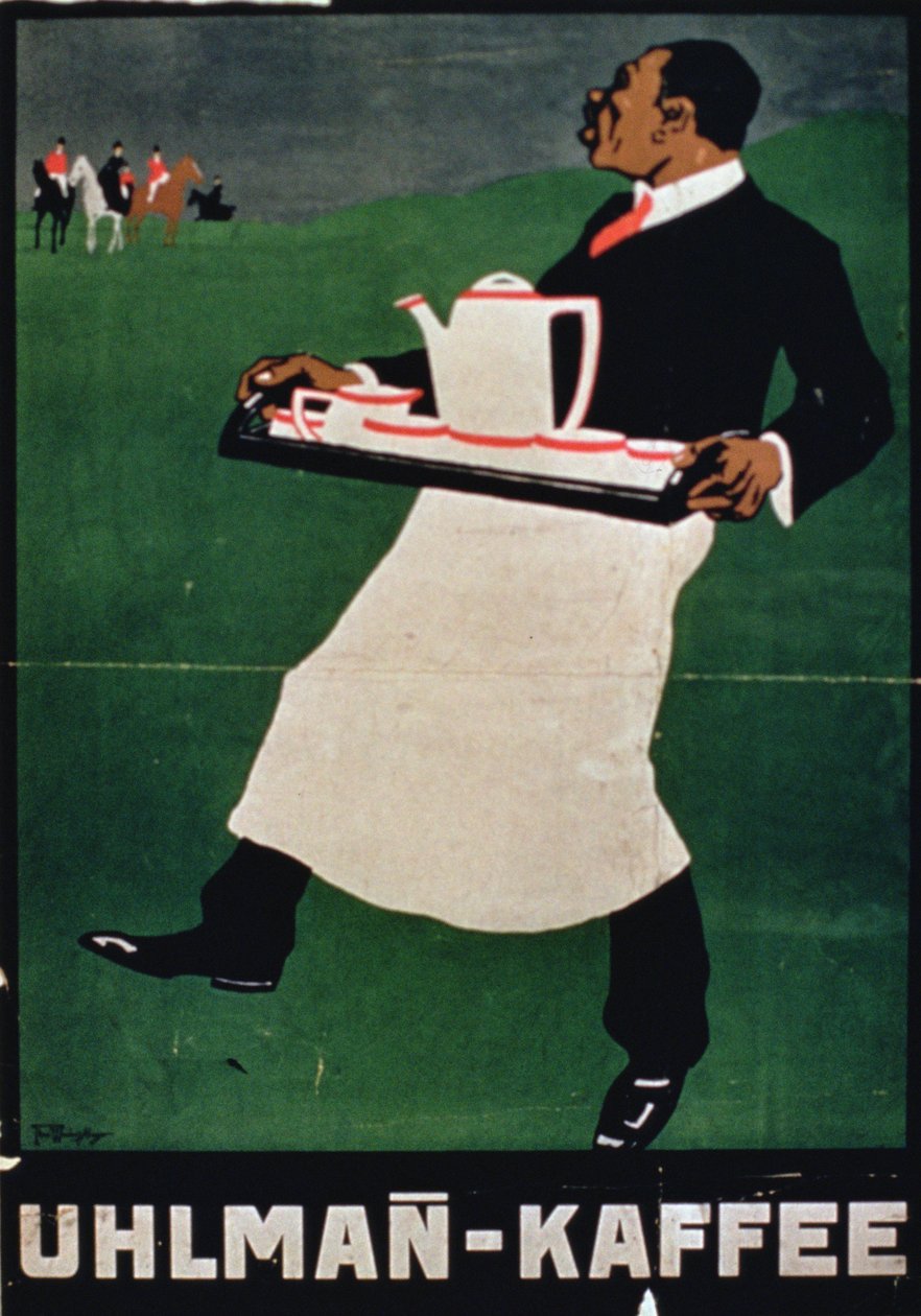 Cartaz publicitário "Uhlman Coffee" (litografia a cores) de German School
