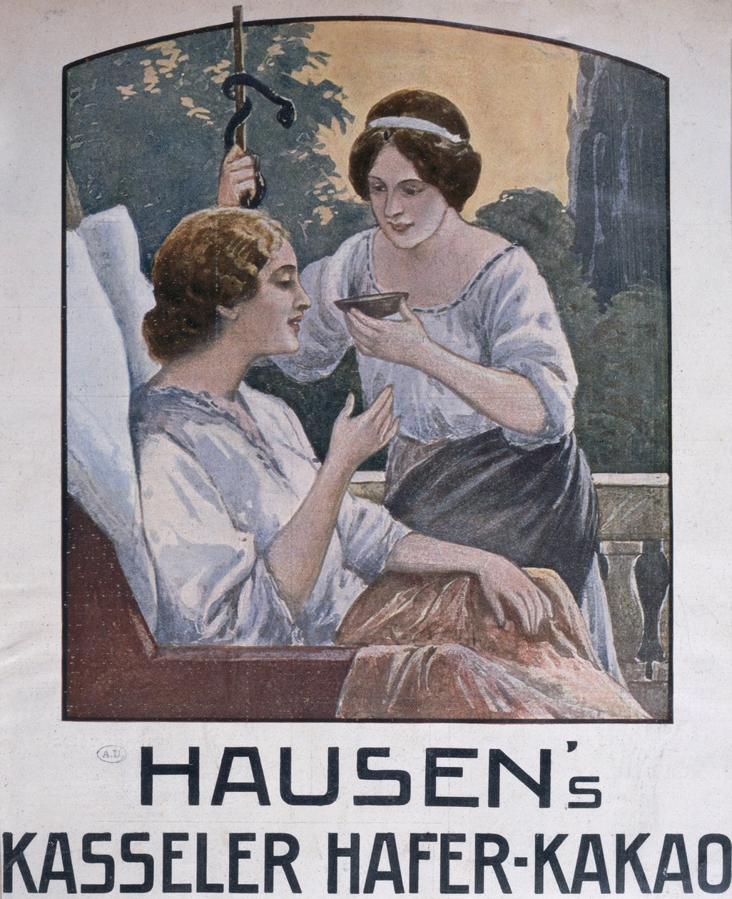 Cartaz publicitário de chocolate de Kassel, 1908 de German School