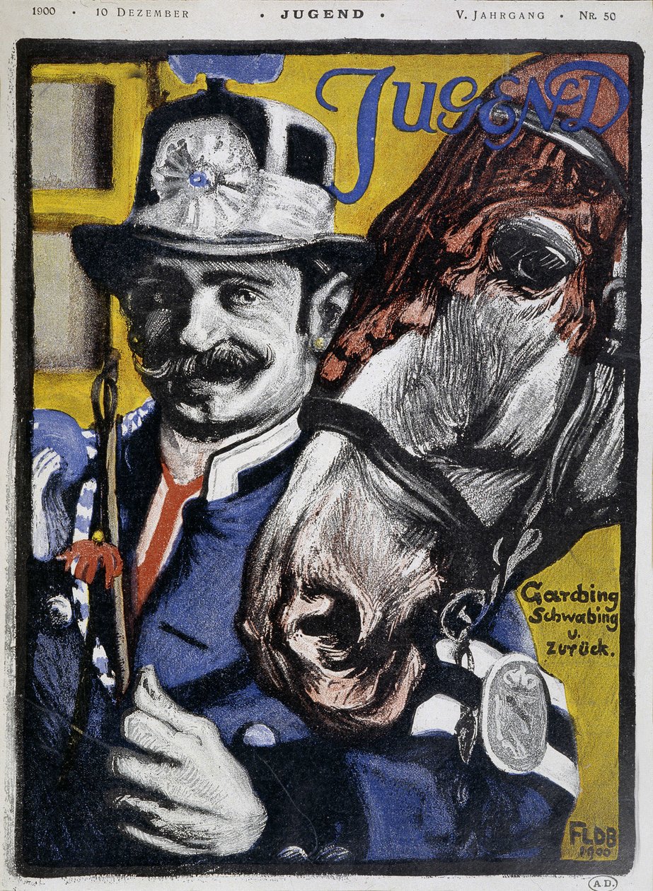 Postilllon: cocheiro e seu cavalo - em "Jugend de German School