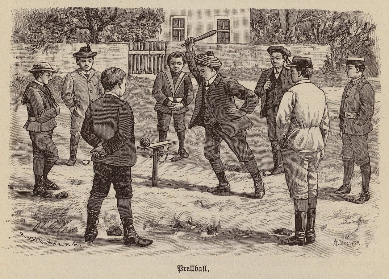 Prellball (gravura) de German School