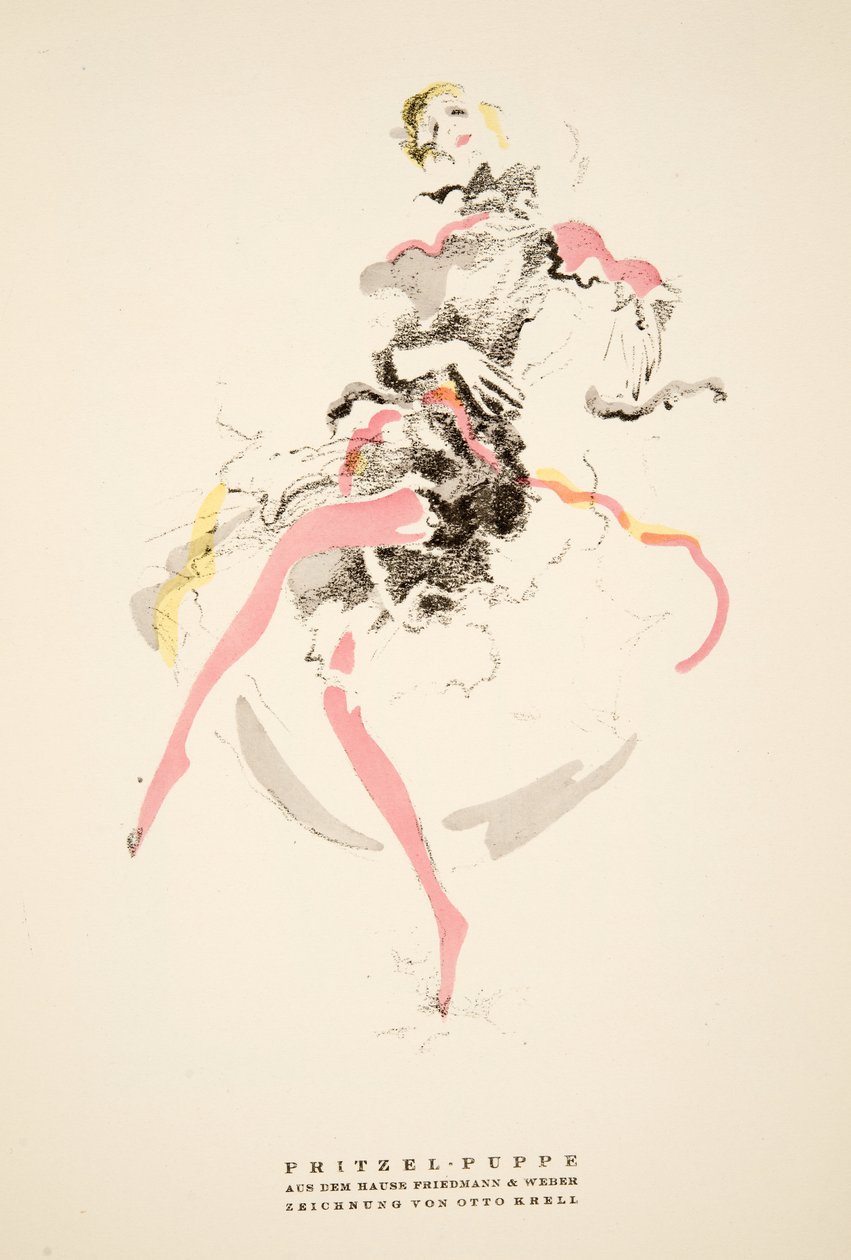 Pritzel - Puppe da Casa de Friedman & Weber, de Styl, pub.1922 (pochoir print) de German School