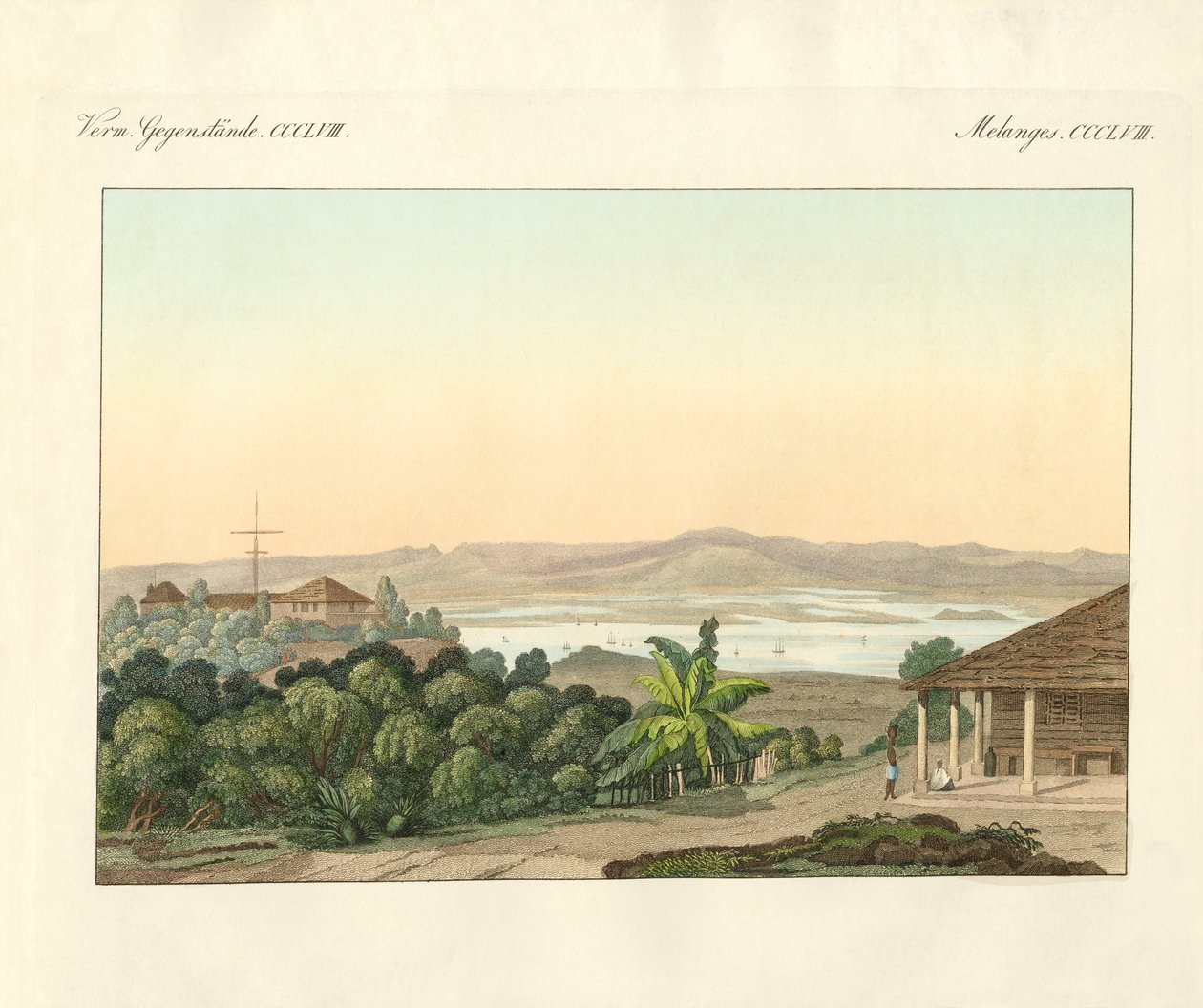 Pulu Penang (gravação a cores) de German School