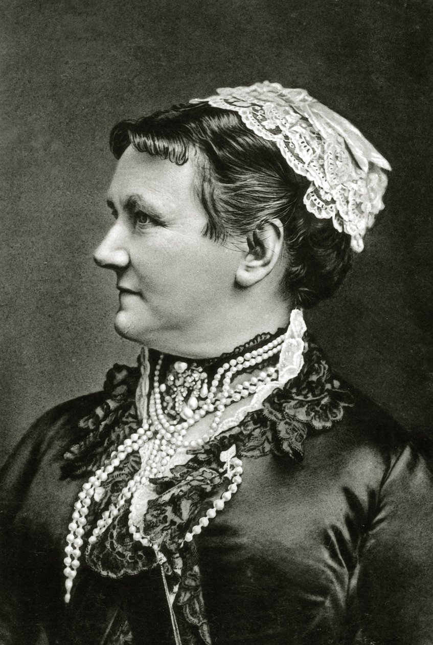 Rainha Carola da Saxônia c.1890 (foto a p/b) de German School