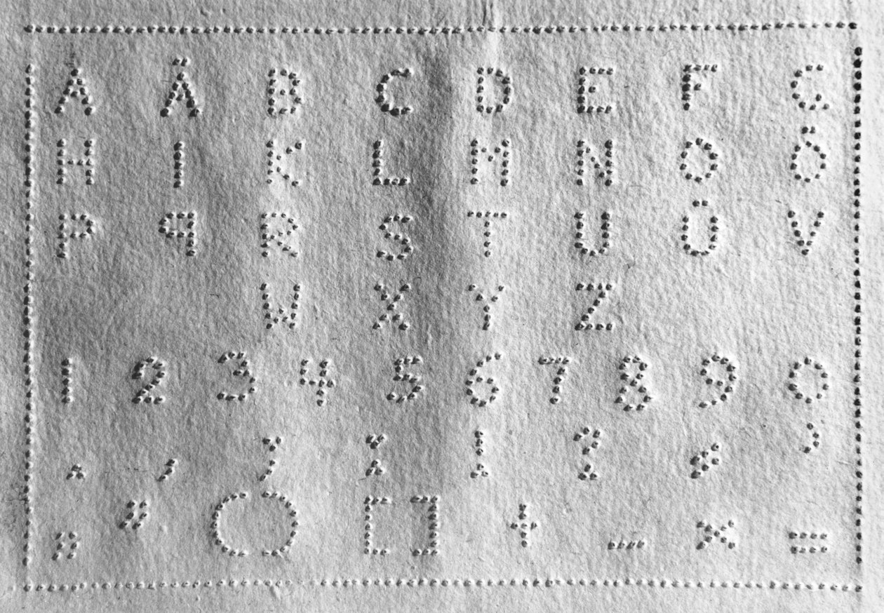 Raphigraphy, novo método de escrever e ler para cegos, 1837 de German School