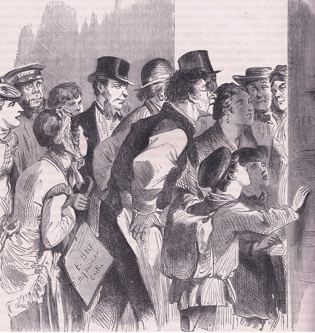 Leitura das notícias em Berlim, Cassells History of the War between France and Germany publicada pela Cassell and Company Limited, c.1890 (litho) de German School