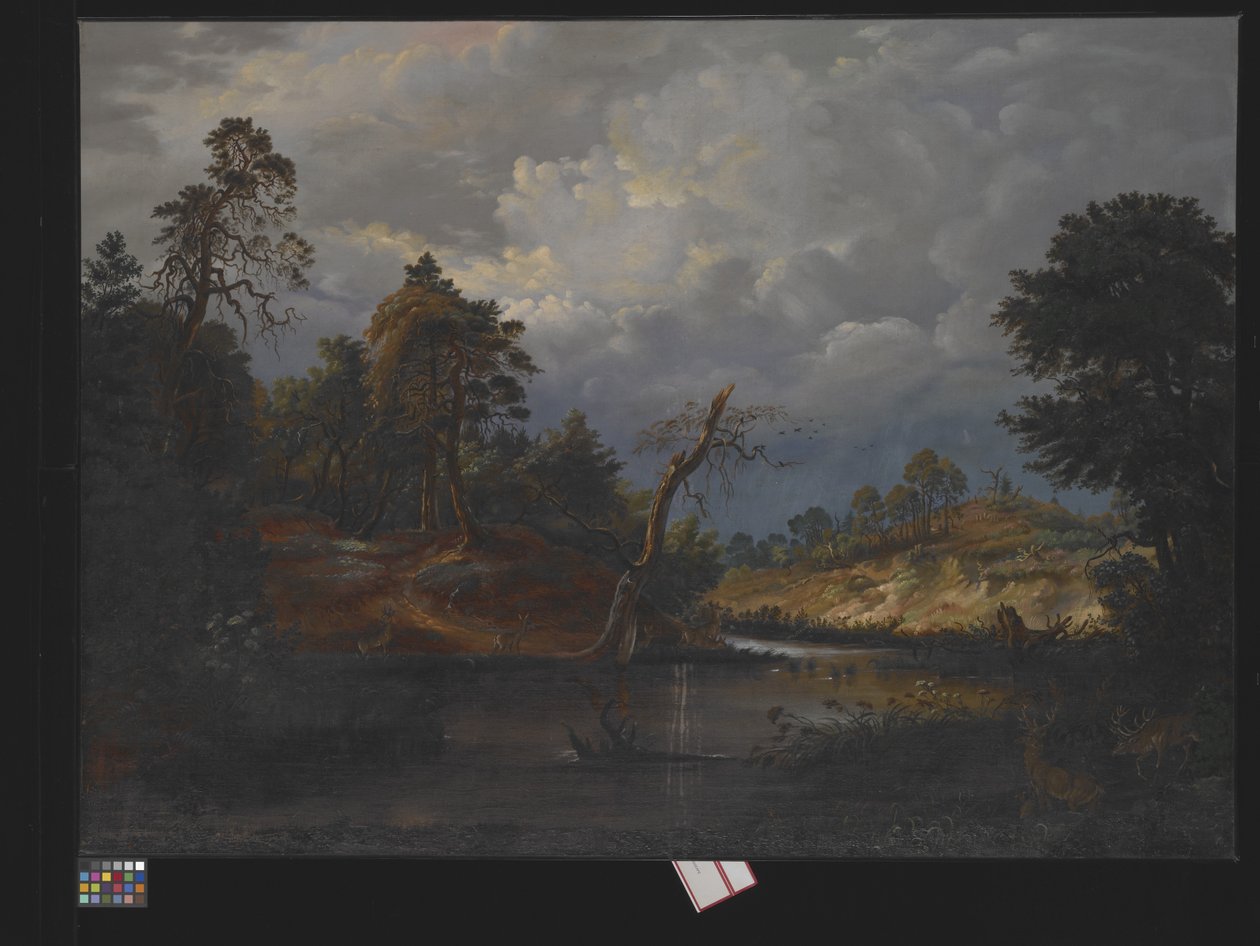Paisagem Romântica (óleo sobre tela) de German School