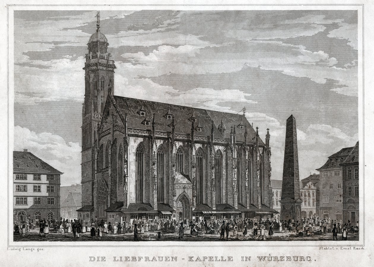 Santa Maria de Würzburg. (gravura, ca. 1850) de German School