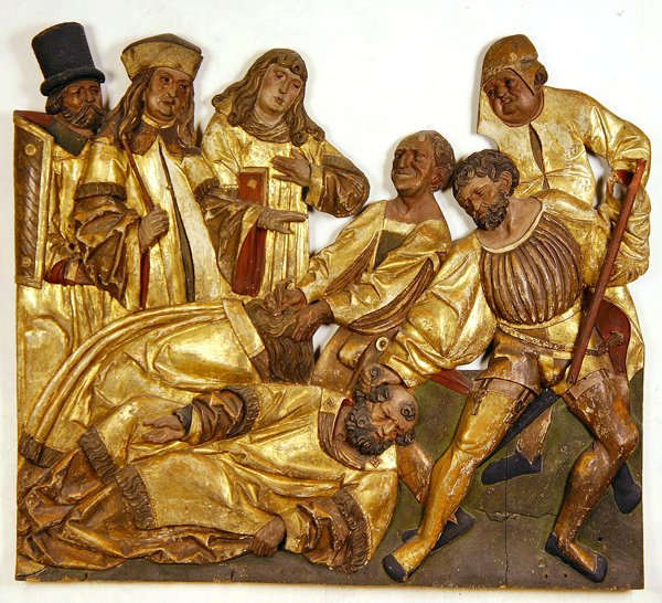 Santos Sisinio e Alexander são levados para a estaca (ston) de German School